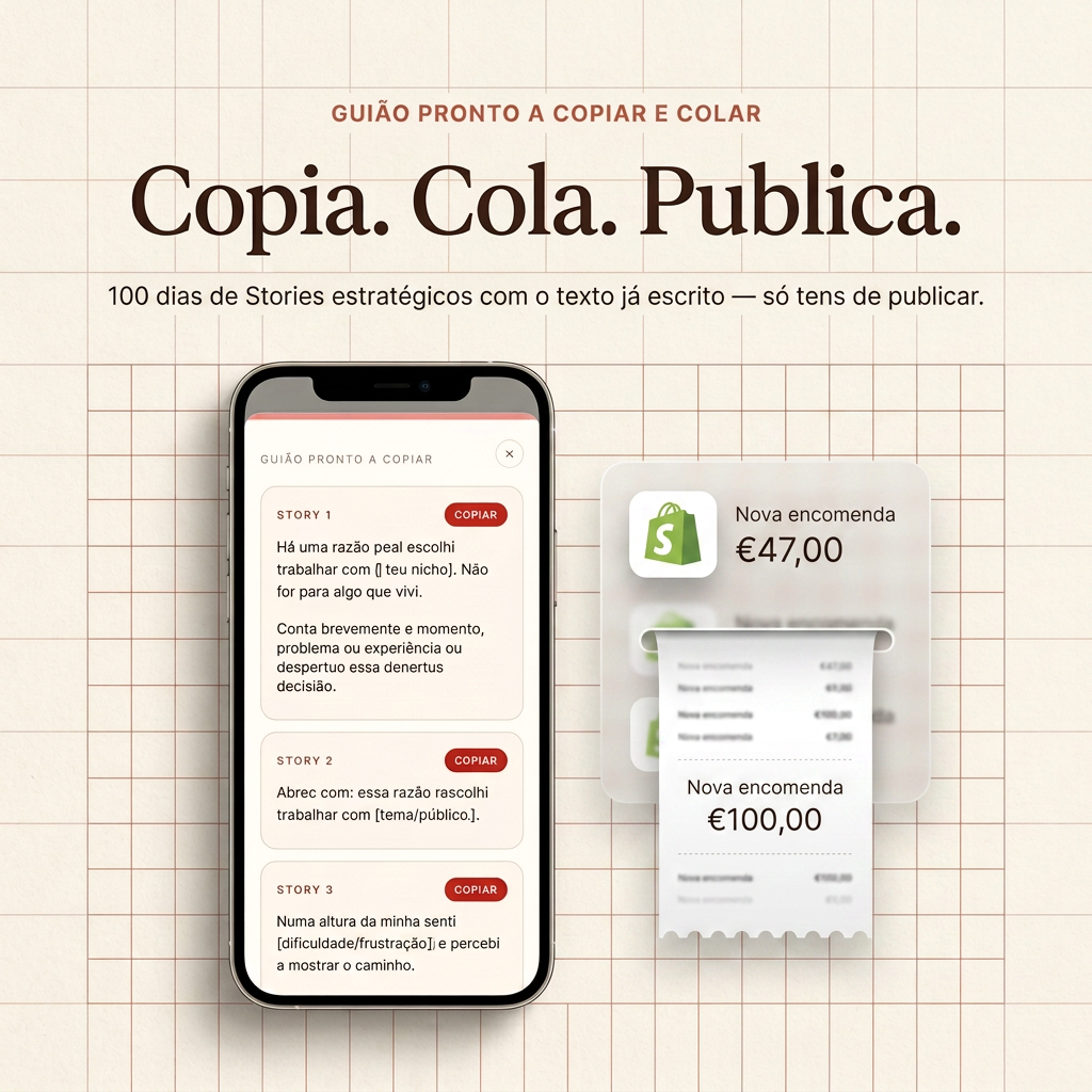 100 Ideias de Stories — copia cola publica