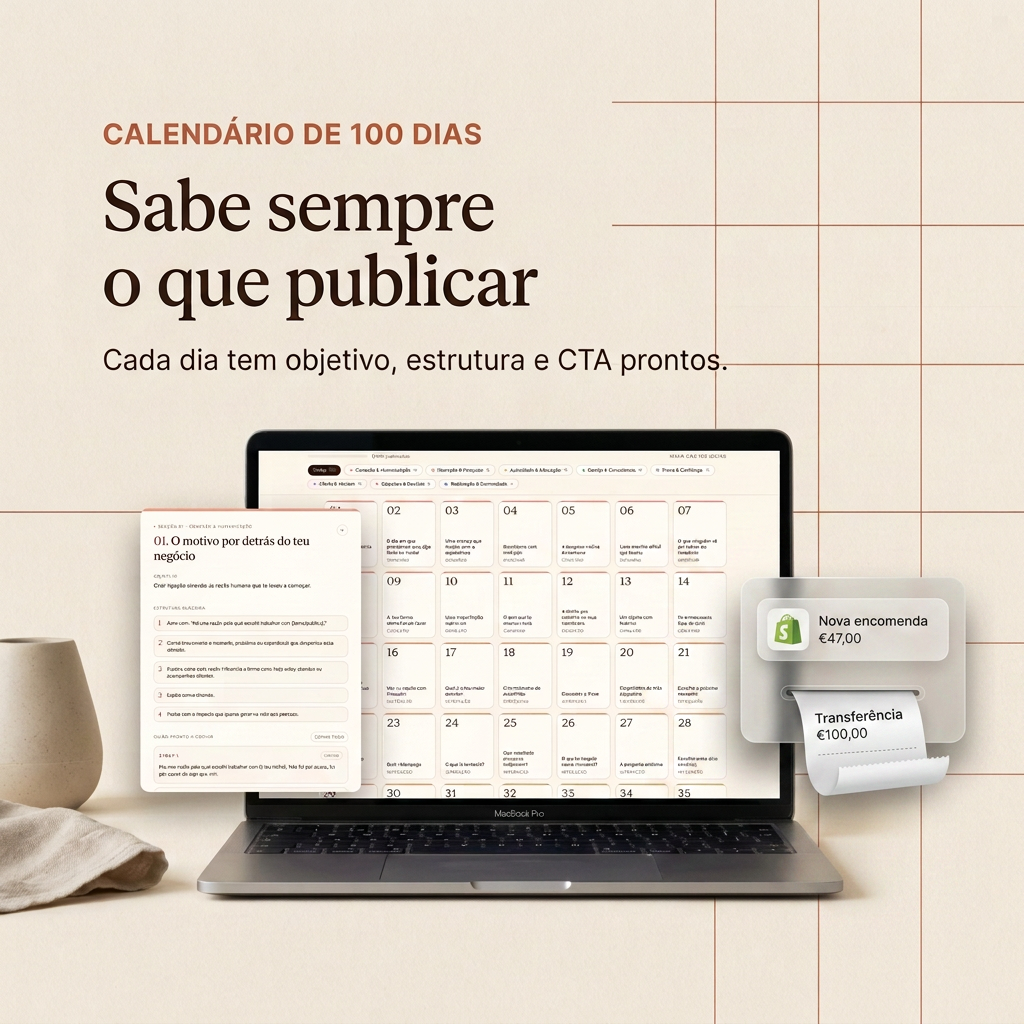 100 Ideias de Stories — calendario de 100 dias